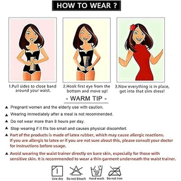 YIANNA Waist Trainer for Women Tummy Control Latex Underbust Waist Cincher Corse - Picture 4 of 5